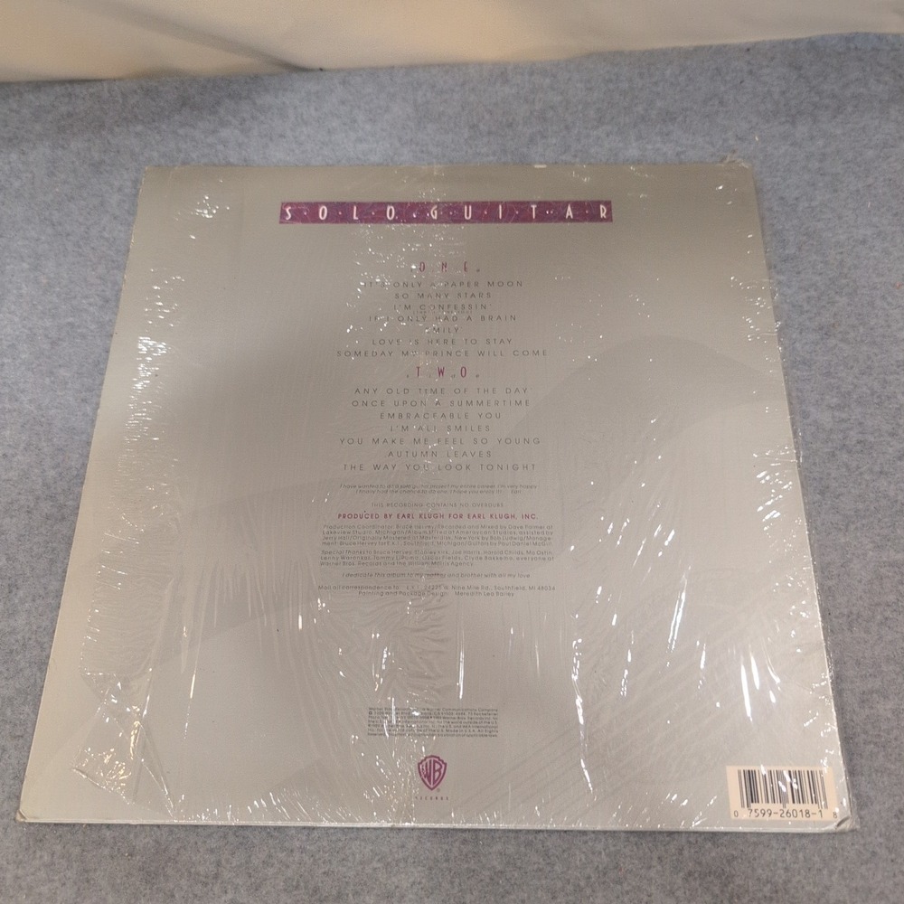 Earl Klugh Solo Guitar Vinyl LP 1989 Warner Bros 1-26018 Jazz Instrumental - Picture 2 of 6